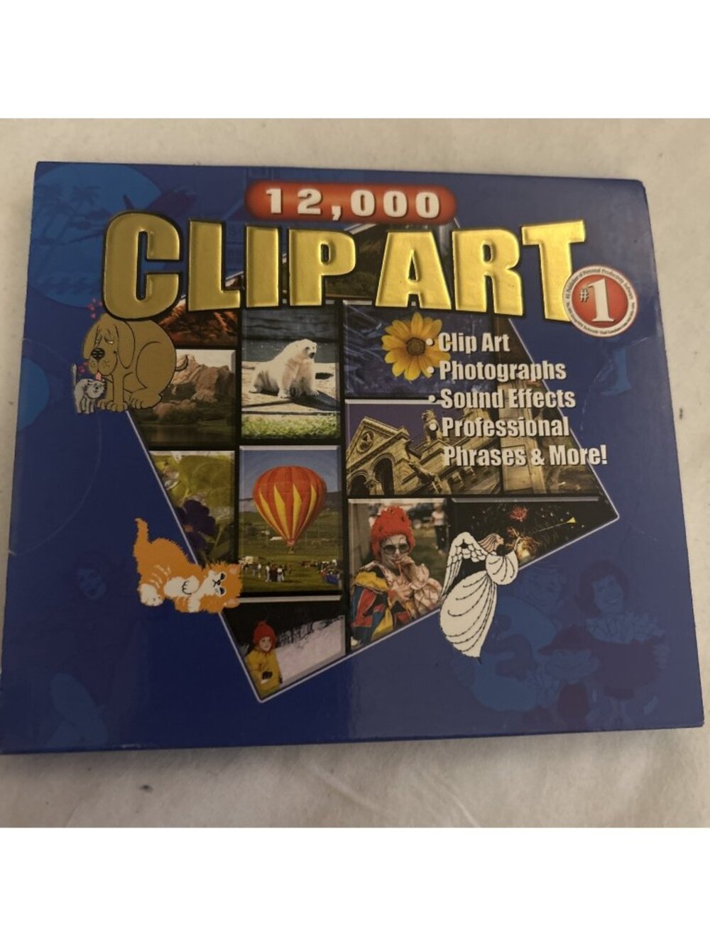 12,000 CLIP ART  CD-ROM  photographs sound effects phrases & more NEW Sealed